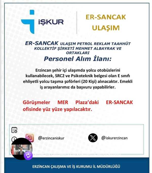 Erzincan'da 20 Adet Söfor Alınac