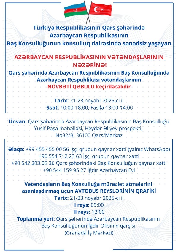 Azerbaycan Vatandaşlarına Önemli