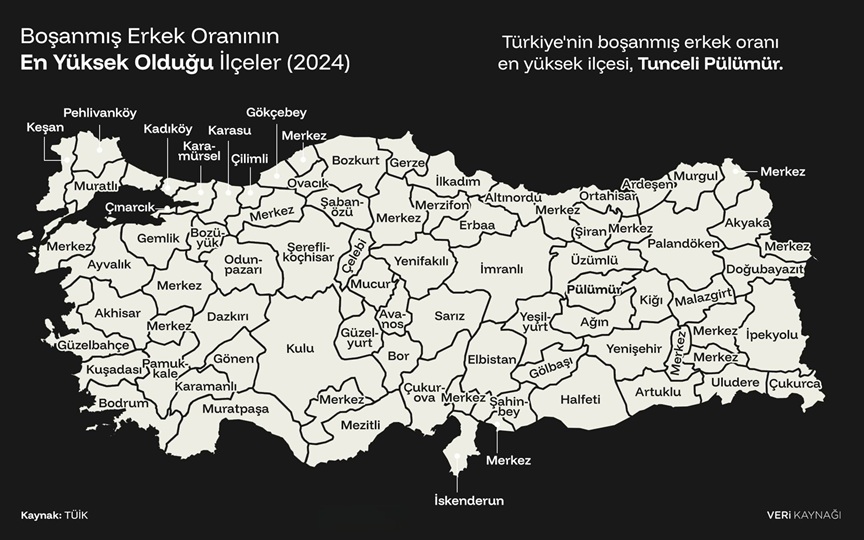 Boşanma Oranları Ilçe Erzincan