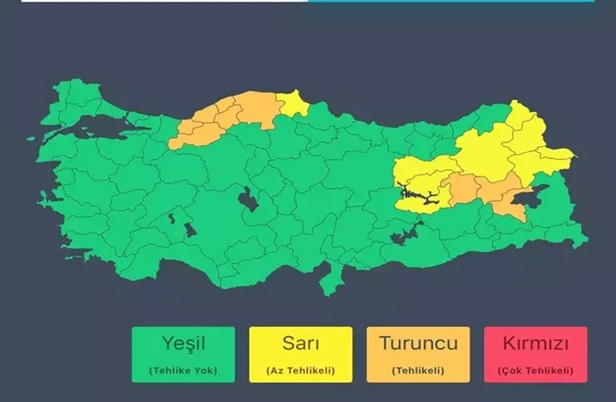 Bakanlık 22 Ili Uyardı