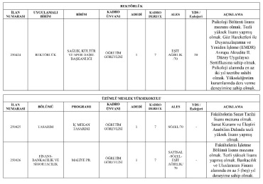 Ebyü Öğretim Elemanı Alımı 2