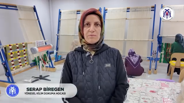 Erzincan'da Cengerli Kilim Dokuma Kursuna yoğun ilgi..-1