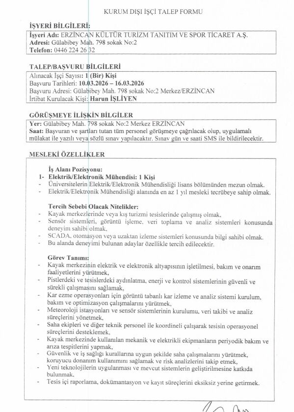 İl Özel İdaresi Personel Alımı 10 Mart 2026 2