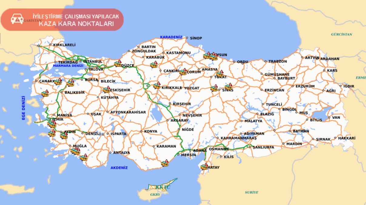 Türkiye Trafik Kaza Noktaları