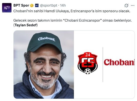 Erzincanspor’a Chobani Ismi Mi Geliyor! 1
