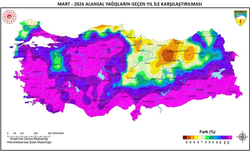 Mart Ayı 1 Yıllık Yağış