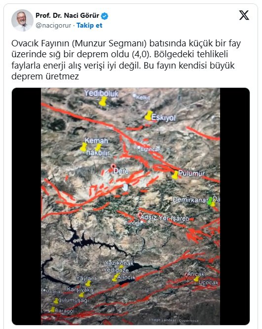 Naci Görür Kemah Deprem