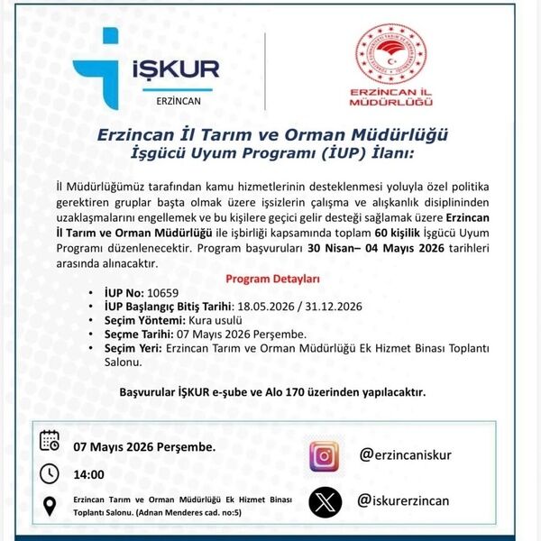 Tarım İl Müdürlüğü'ne 60 Kişi Alınacak 1