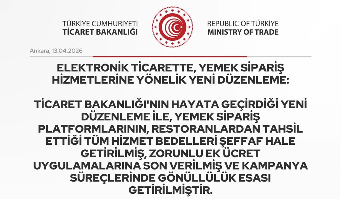 Ticaret Bakanlığı Sipariş