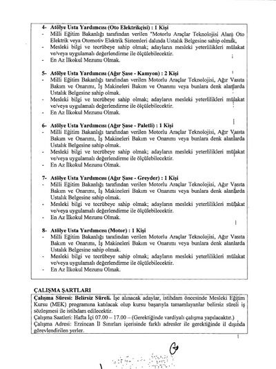 Erzincan İl Özel İdaresi 13 Kişi 2