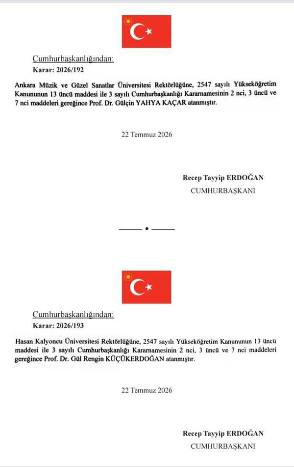 8 Üniversiteye Rektör Atandı 1