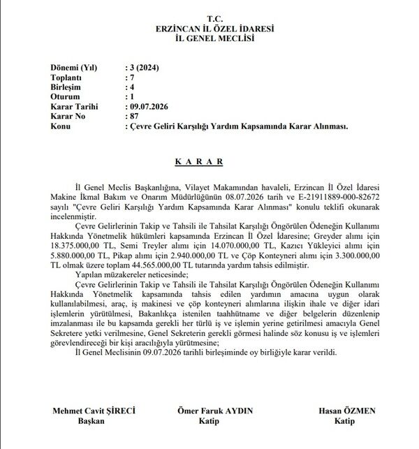 Erzincan’da Hizmet Aksamayacak 44.5 Milyonluk Büyük Yatırım Geliyor 1