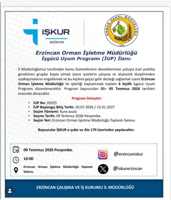 Orman Işletmeye Personel Alınacak