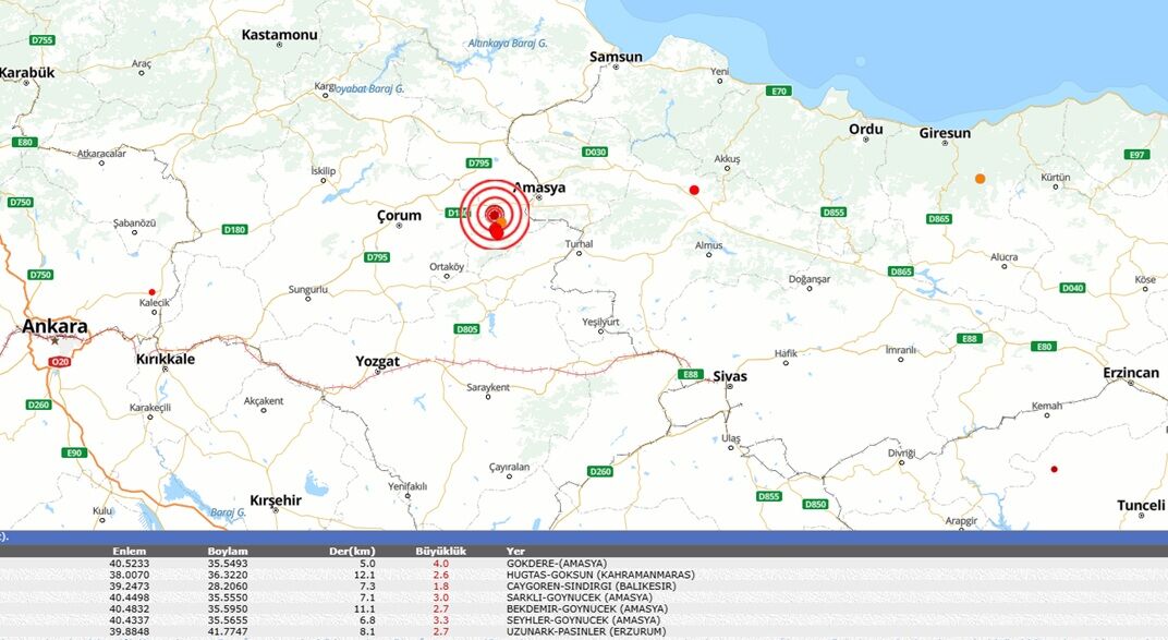 Amasya Deprem 13.8