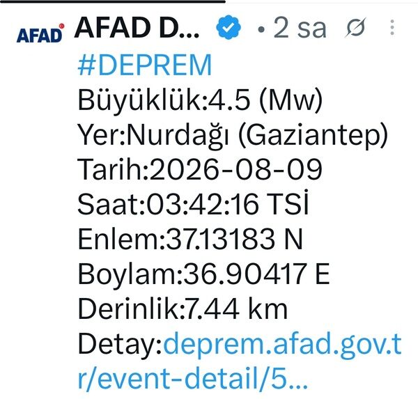 Gaziantep Deprem