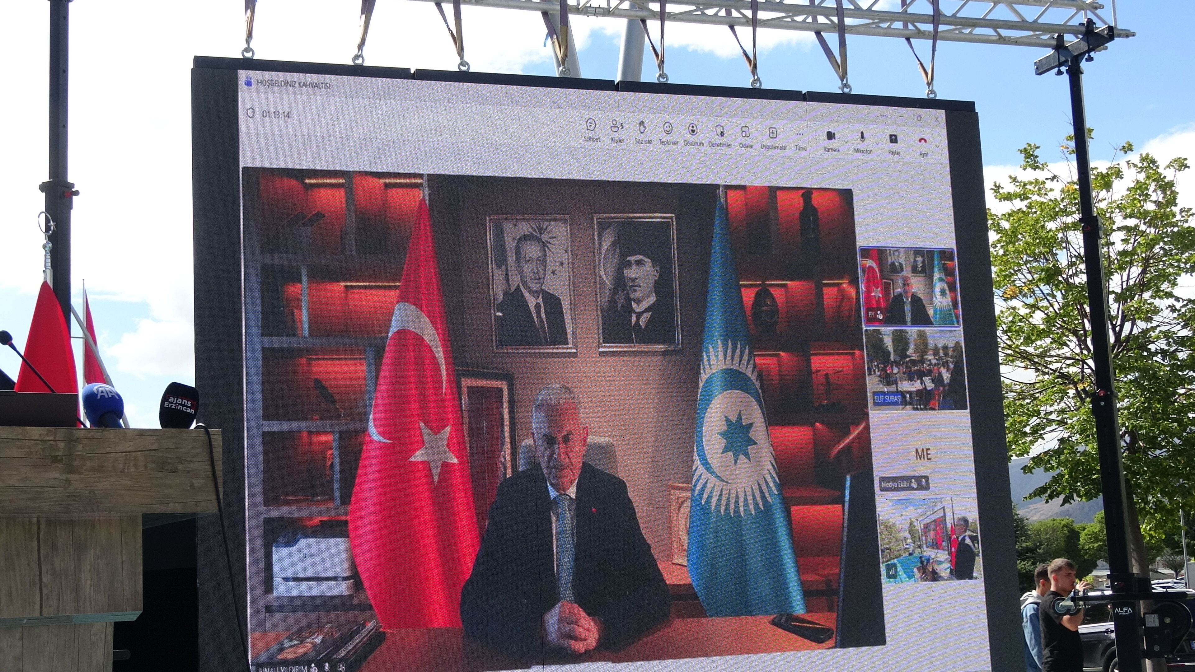 Binali Yıldırım ebyü kahvaltı telekonfrans
