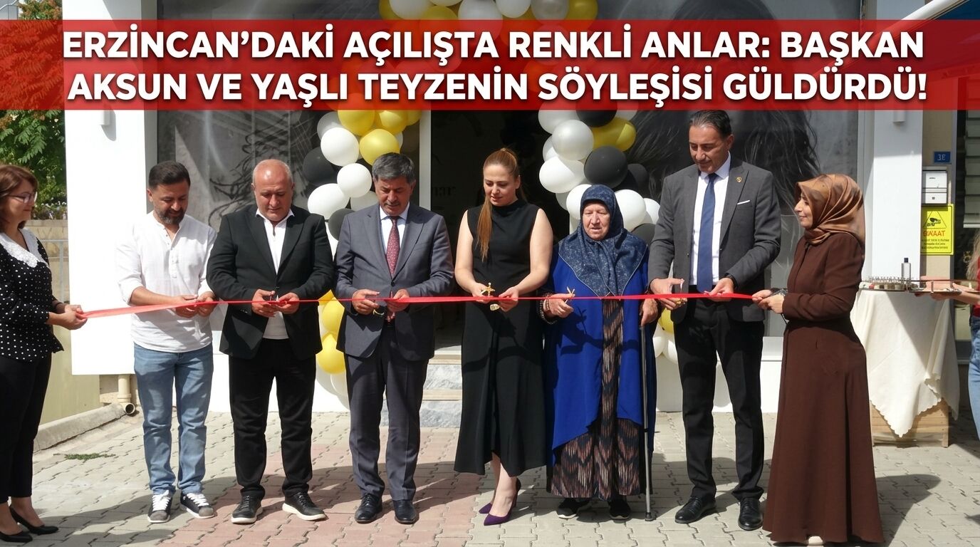 Erzincan’daki Açılışta Renkli Anlar: Başkan Aksun Ve Yaşlı Teyzenin Söyleşisi Güldürdü!