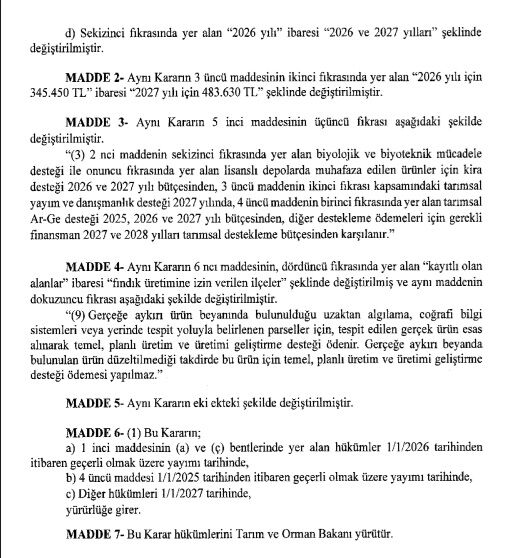 Tarımsal Bitkisel Üretim Teşviği 2026 2027 1