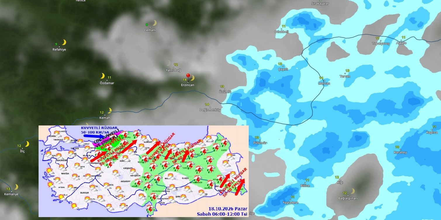 Meteoroloji Erzincan uyarılarına devam ediyor