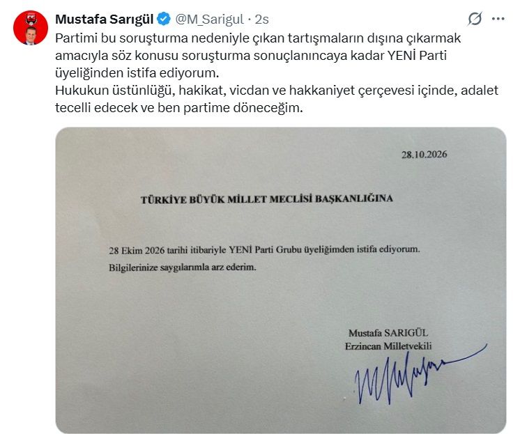 Sarıgül Istifa Etti