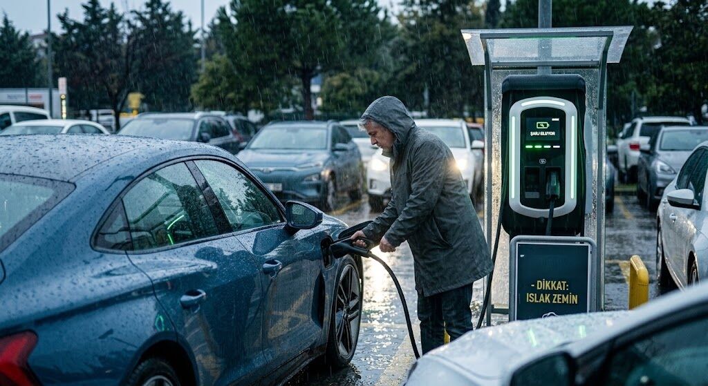 Yağmurlu havada elektrikli araç kullanmak riskli mi?